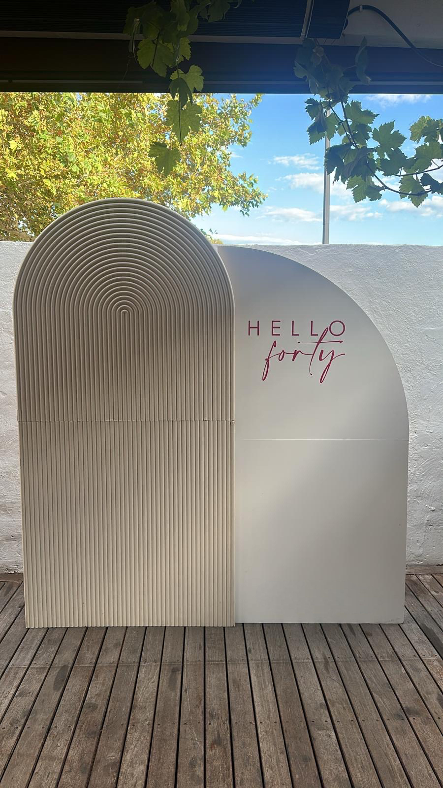 Event Half Arch Backdrop - Painted/Non-painted - Foldable/Unfoldable