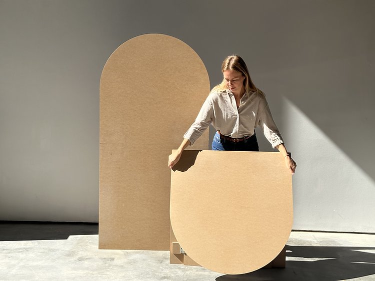 Set of Two Event Full Plain Arch Backdrops - Raw and Foldable - Image 4