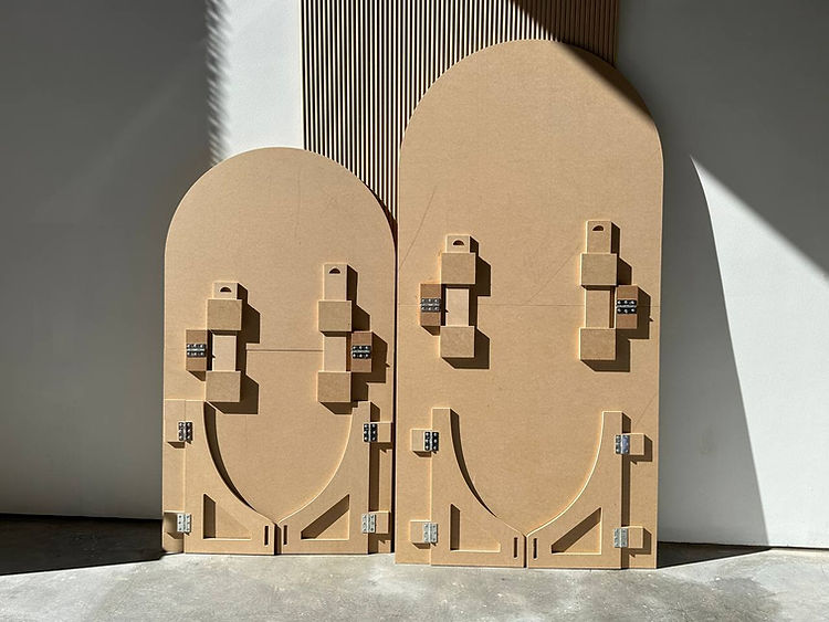 Set of Two Event Full Plain Arch Backdrops - Raw and Foldable - Image 2