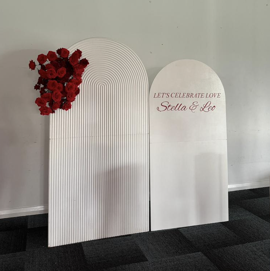 Fluted Arch Backdrop - Painted/Non-painted - Foldable/Non-foldable