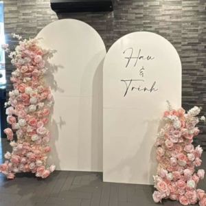 Set of Two Event Full Plain Arch Backdrops - Raw and Foldable